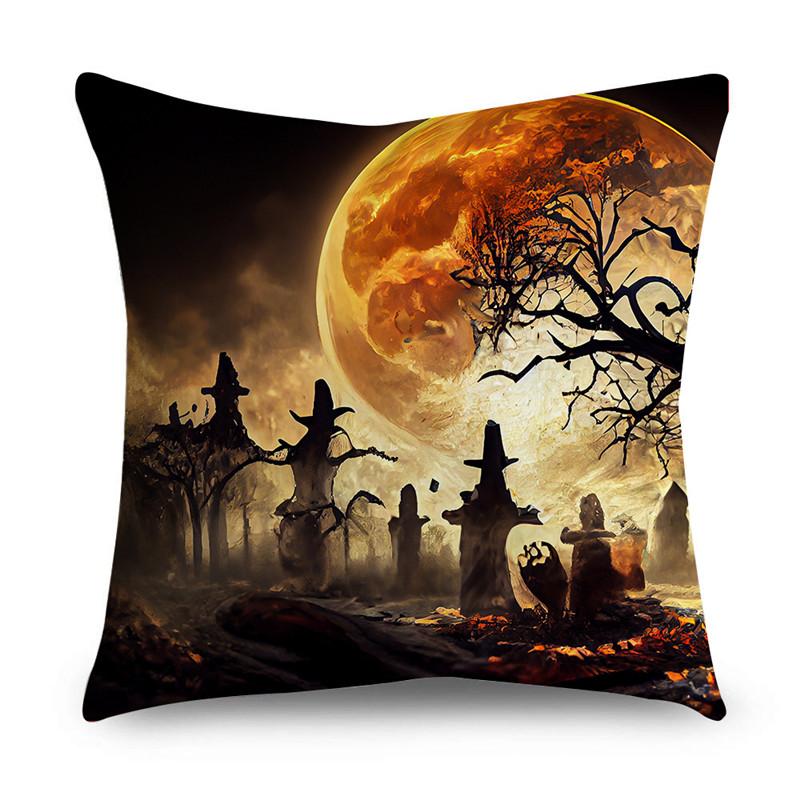 NIGHTWISH Halloween Pattern Pillowcase Holiday Design Home Decor Sofa Cushion Cover 40/45/50cm Happy Easter Day