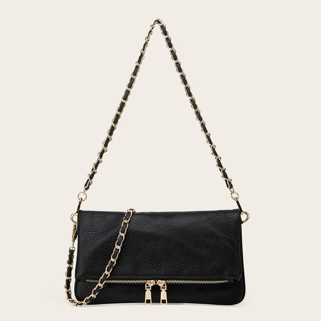 Ielgy Lychee Pattern Underarm Chain Small Bag Simple Fashion Small Square Bag One Shoulder Diagonal