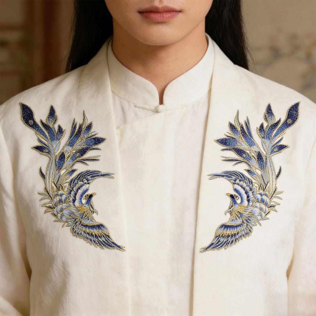Elegante Designs zum Aufnähen mit Stickerei aus Goldfaden für Bekleidung und Handarbeiten