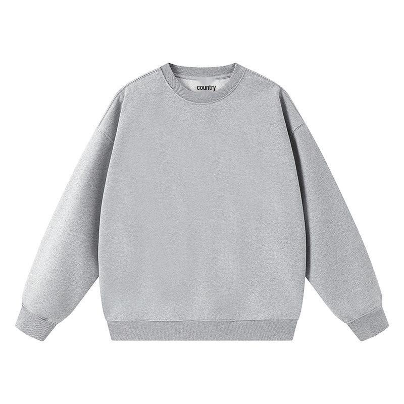 Unisex Trendiges Lockeres Oversize Sweatshirt mit Rundhalsausschnitt und Überschnittenen Schultern, Langärmlig