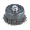 Brosse Soucoupe - WOLFCRAFT - Ø 100mm - Filetage M14 - Fil D'acier Ondulé - Multi-supports