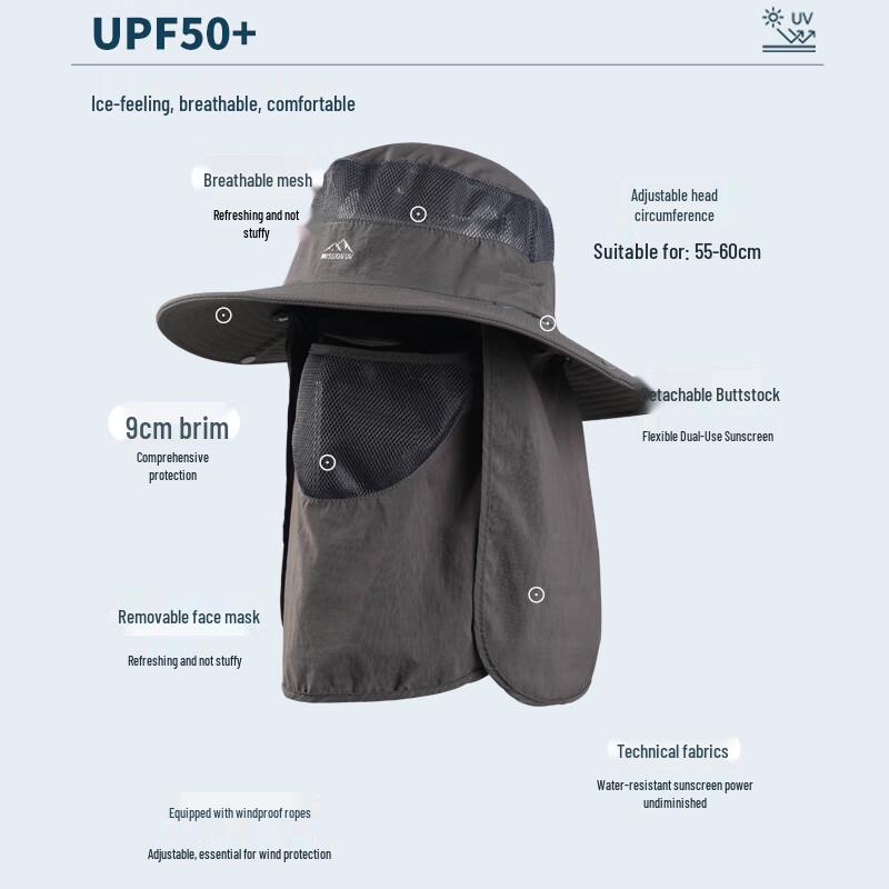 Cappello da Sole da Uomo con Protezione UV MISSION MU062