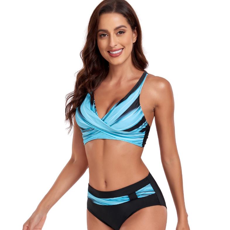 

2022 European & American Fresh Style Women s Sexy Bikini Split Swimsuit 2XL