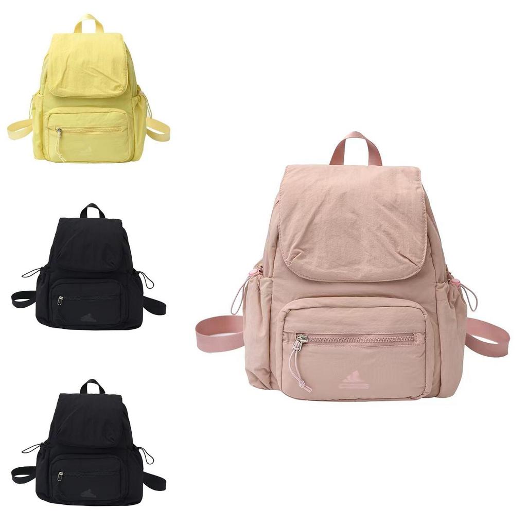 Nylon Casual Solid Color Backpack With Laptop Compartment For Men And Women