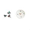 Wooden Bird Wall Art And Modern Clock Hanging Decor for Garden Study Room Farmhouse Office with