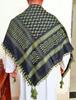 Palestine Green fringes Keffiyeh Kufiya Scarf (48*48) Free Palestine Traditional Shemagh With Tassels Arafat Hatta Arab Style For Unisex
