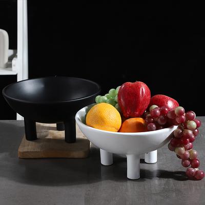 Piatto Ceramica Vassoio Bianco e Nero Ciotola Frutta Alta Fioriera Organizzazione Storage Desktop Figure Decorative Decorazione Casa