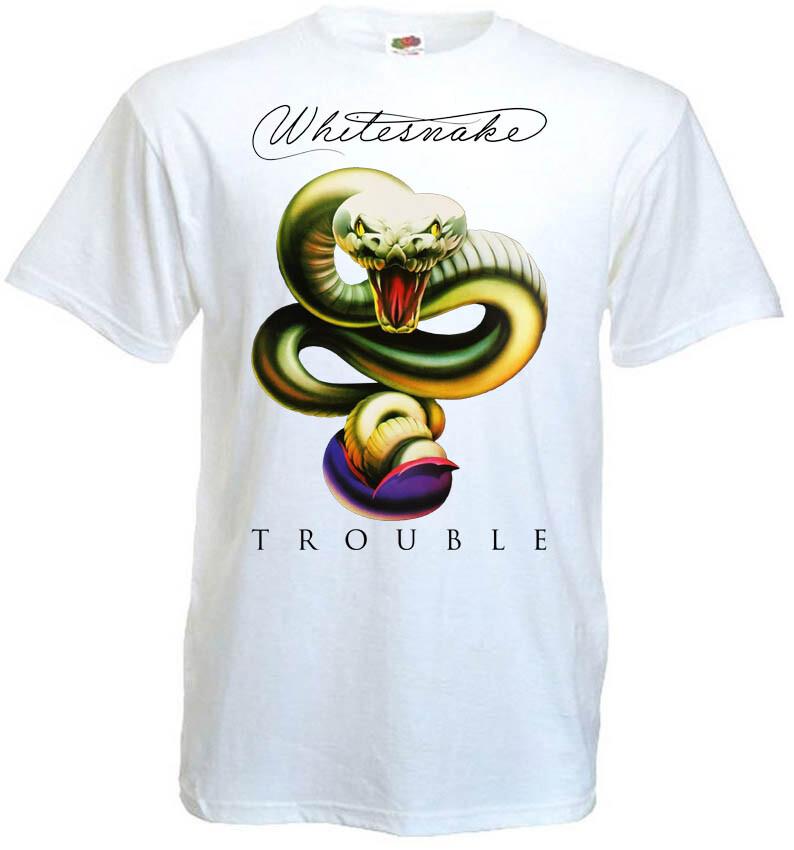 Women's Graphic Tee Whitesnake Trouble T-shirt Hard Rock Band All Colors All Sizes S-5XL