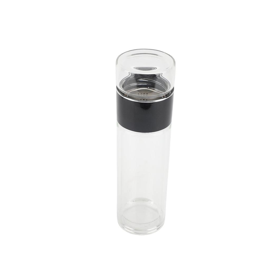 Glas Teekanne mit Sieb 420ml Borosilikatglas Doppelwandig Auslaufsicher Tragbar Reise Teetasse für losen Tee
