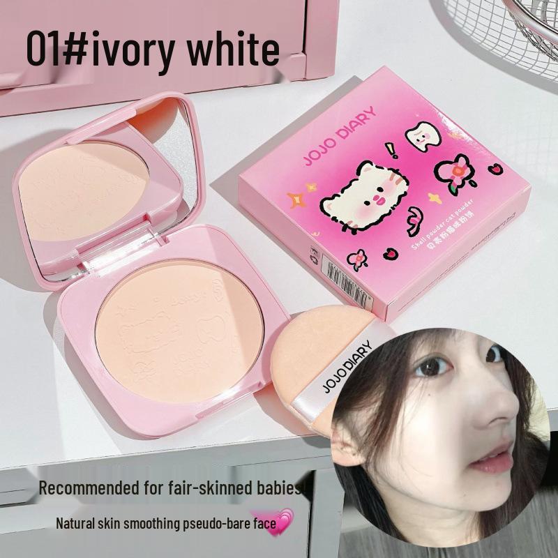 Jiujiu Seashell Matte Powder Foundation: Pore-Refining, No-Cake Concealing Loose Setting Powder