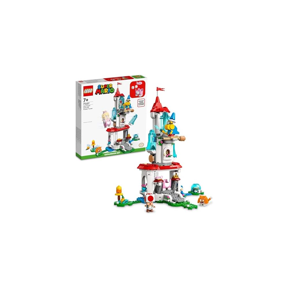 LEGO Super Mario Cat Peach Power-Up Frozen Tower Challenge 71407 Building Blocks Toy for Kids Ages 7 and Up