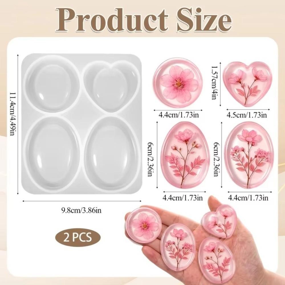 Oval Shape Stress Relief Mold Four Designs Resin Silicone Mold Stone Resin Mold Fidget Toy