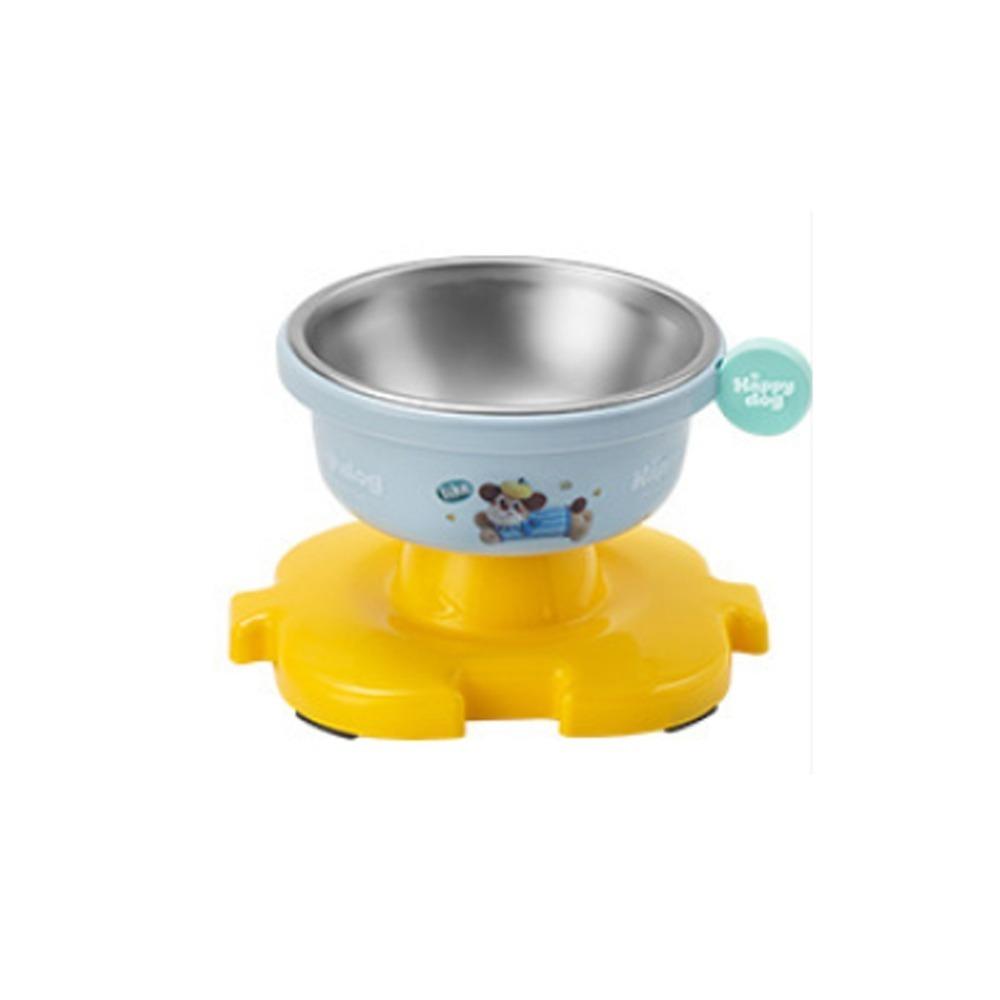 

Anti-knock Neck Protection Bowl Anti-spill High Foot Bowl Solid Color Water Bowl Indoor Use синий