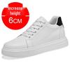 Men's 8CM Height-Increasing Invisible Shoes - Trendy Thick-Sole, Breathable, Fashionable White Sports & Casual Board Shoes