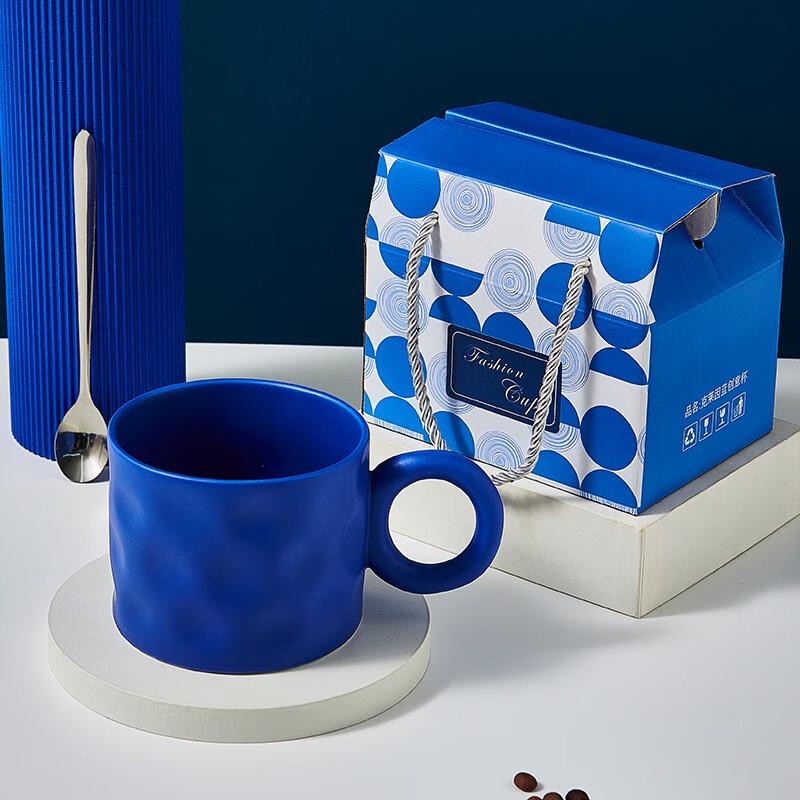 Klein Blue Color-block Ceramic Coffee Mug