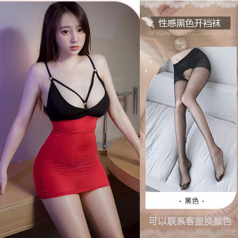 Sex one-piece clothes are convenient to take off, bed perspective clothes, sexy underwear, sex pajamas, milk leakage exposure clothes, open file.