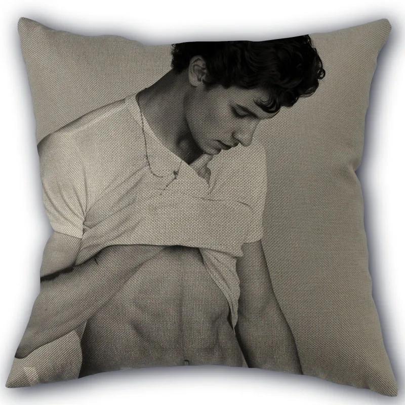 New Arrival Shawn Mendes Pillowcase Cotton Linen Fabric Square Zipper Pillowcase 45X45Cm Wedding Decorative Pillow Cover