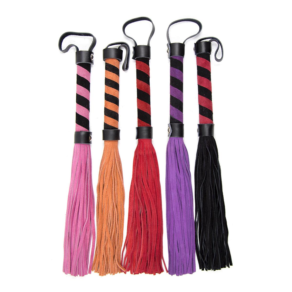 VaHppy Scatter Whips 4 цвета Натуральная кожа SM секс-игрушка БДСМ Пара флирт Порка Сценические выступления Королевский кнут Роль 3CM