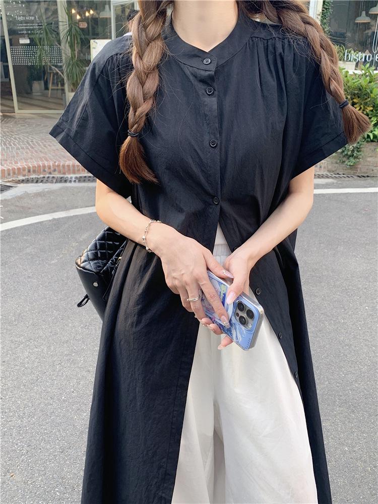 Women's Japanese Retro Chic Two-Piece Set: Long/Short Sleeve Loose Shirt & Lace Wide-Leg Pants