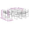 Vidaxl 9-Cz. Garden Furniture Set With Cushions, White, Textilene