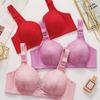 Large-sized Bras Without Underwire Women's Adjustable Sexy Bra Lace Bra Gathering Beauty Back Bra
