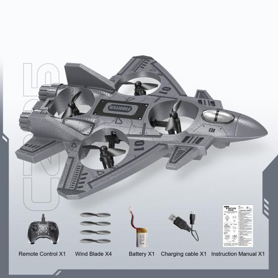 Kinder Fernbedienung Flugzeug Spielzeug mit LED Lichtern 360 Grad Stunt Flip Mini EPP Schaumstoff Kampfjet Modell Anfänger Kinder Erwachsene 2,4 GHz RC Flugzeug