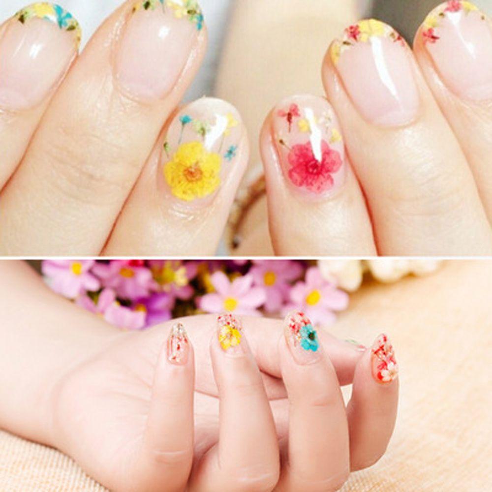 Small Narcissus 3D Nail Art Decorations DIY Nail Decals Manicure Accessories Nail Art Dried Flower