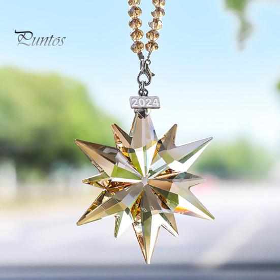 Weihnachtsschmuck, klare Schneeflocke, Kunstkristall-Ornamente, Schneeflocke, Sonnenfänger, hängende Verzierung, Zubehör, Weihnachtsdekoration