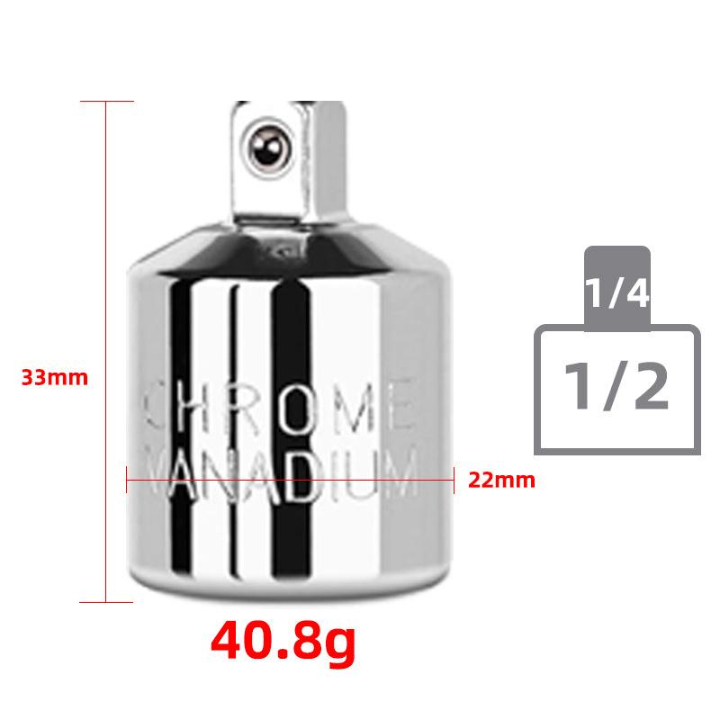 1/4" 3/8" 1/2" Ratchet Wrench Socket Converter Sleeve Head Adapter Chrome Vanadium Sleeve Drive Wrench Transform Joint