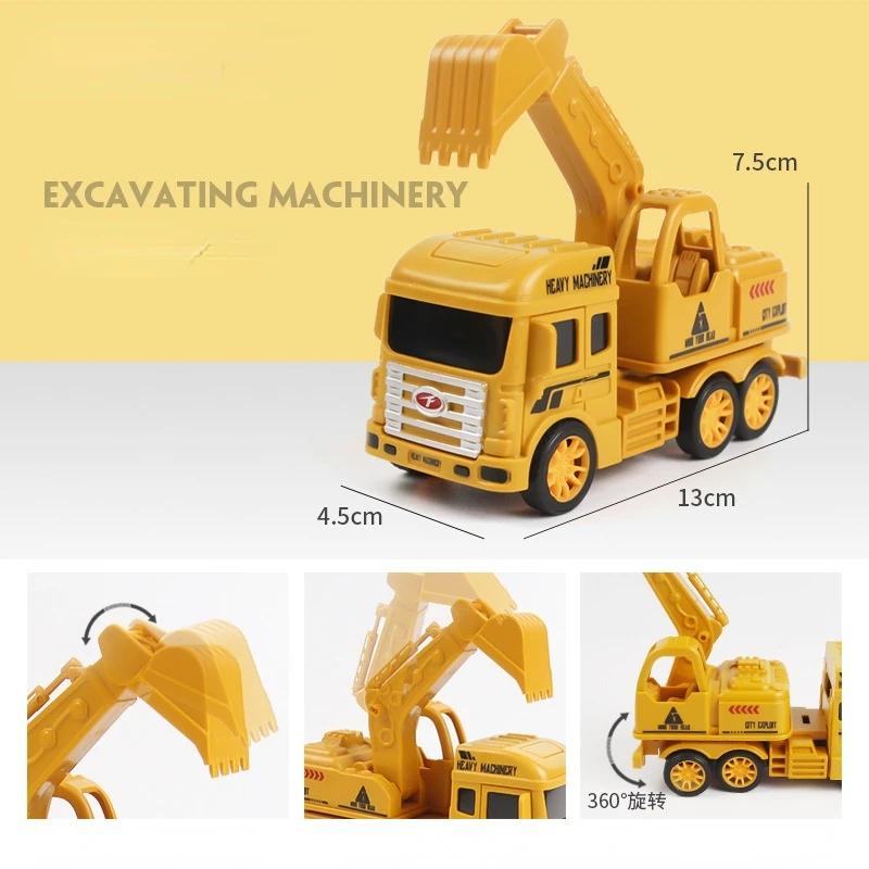 1Pc Diecast Car Engineering Model Excavator Crane Dump Truck Garbage Vehicle Classic City Construction Children Toy for Boy