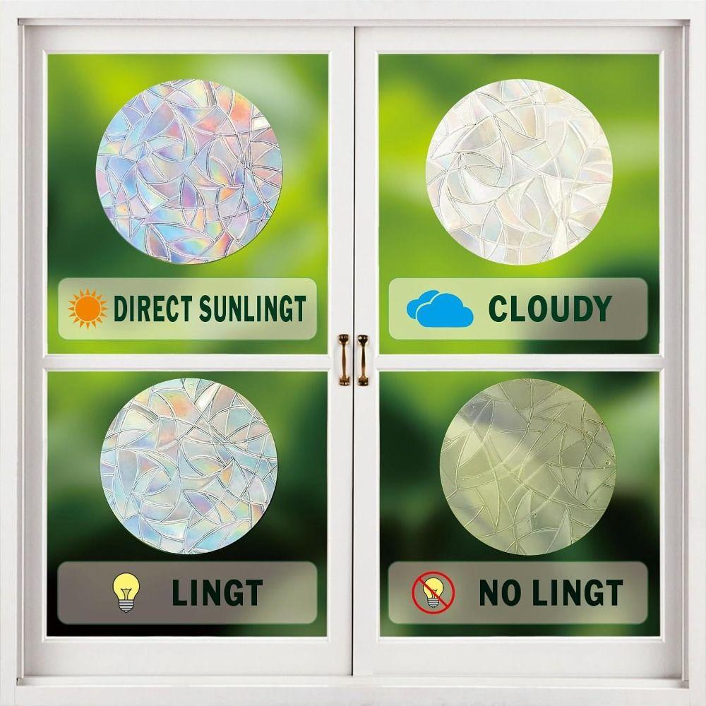Removable Window Clings No Adhesive Suncatcher Decals Colorful Window Stickers Glass Windows