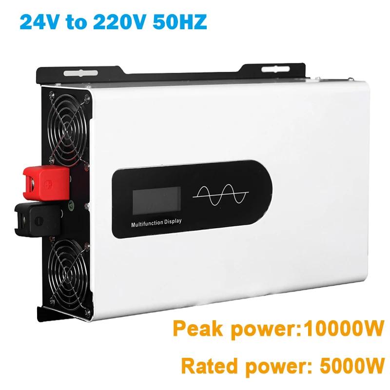 Pure Sine Wave Inverter 6600W 10000W Solar Power Inverters DC 12V 24V To AC 220V 230V 50HZ Charger Voltage Converter
