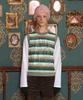 Unalloyed Striped Crochet Knit Vest / Green