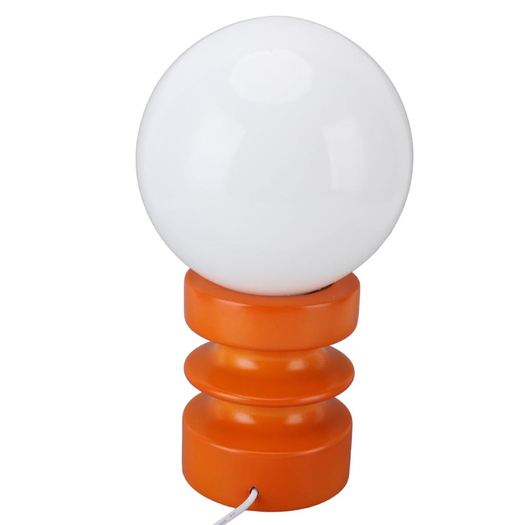 Retro Stolná lampa Dekoratívne sklenené tienidlo Drevená základňa USB Malé nočné svetlo na nočný stolík do spálne