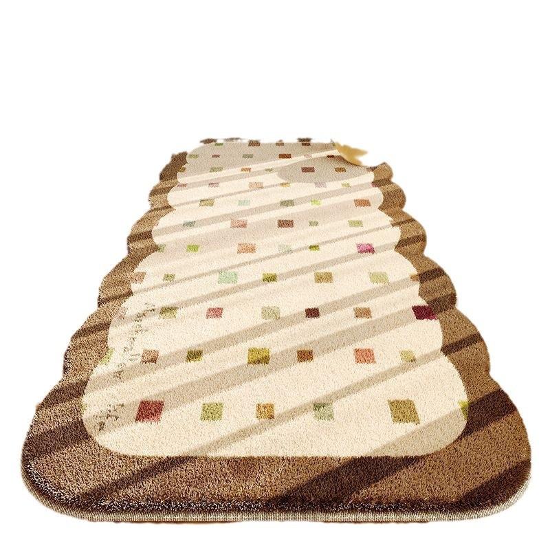 Cream Wind Imitation Cashmere Carpet Living Room Bedroom Bedside Dirt-Resistant And Easy To Take Care Of Bay Window Carpet Non-Slip Floor Mat