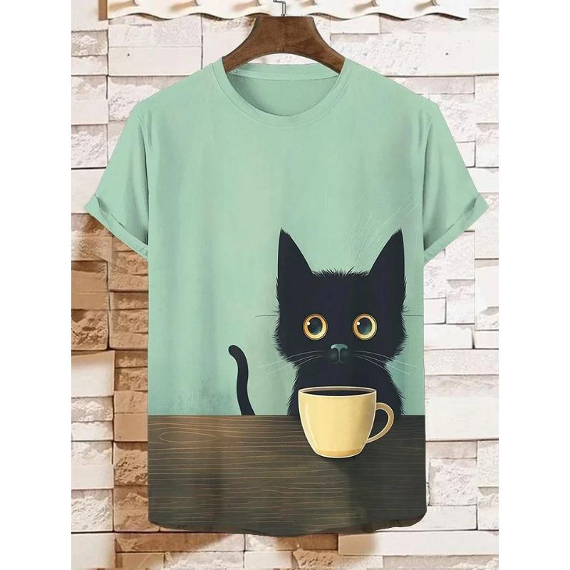 

Round Neck Fashion Print Short Sleeves Loose Comfortable Top Versatile T-Shirts Women’s 6XL