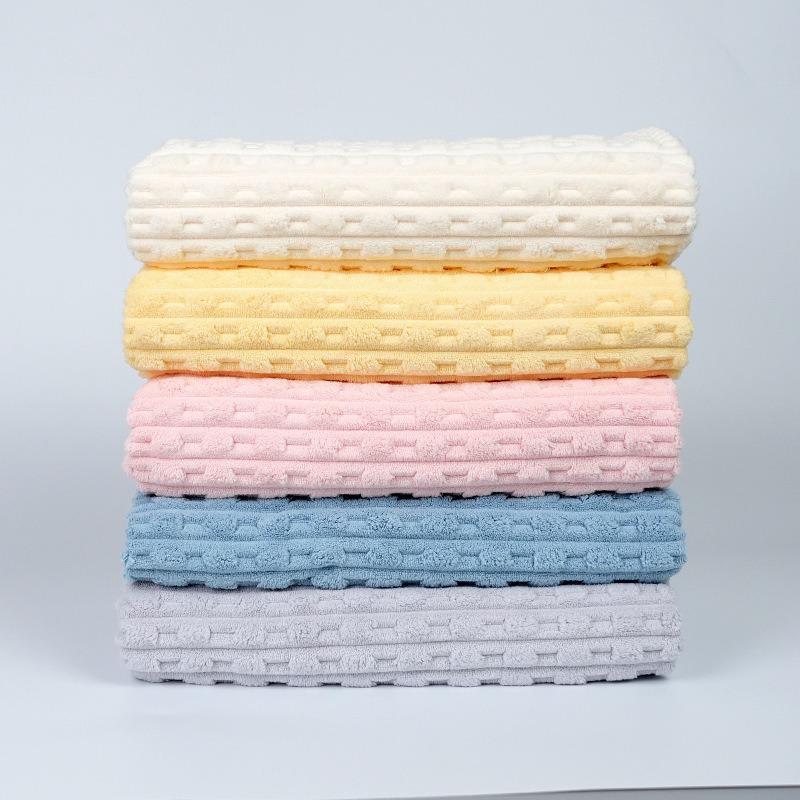 Bamboo Velvet Coral Fleece Bath Towel – Super Soft & Absorbent for Adults