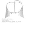 Hair Chain Adjustable Size Women Indian Headwear Multi-Layered Rhinestone Tiara with Golden Tassels Sparkling Rhinestones Headpiece