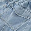 Montagut Girls' Denim Pleated Short Skirt