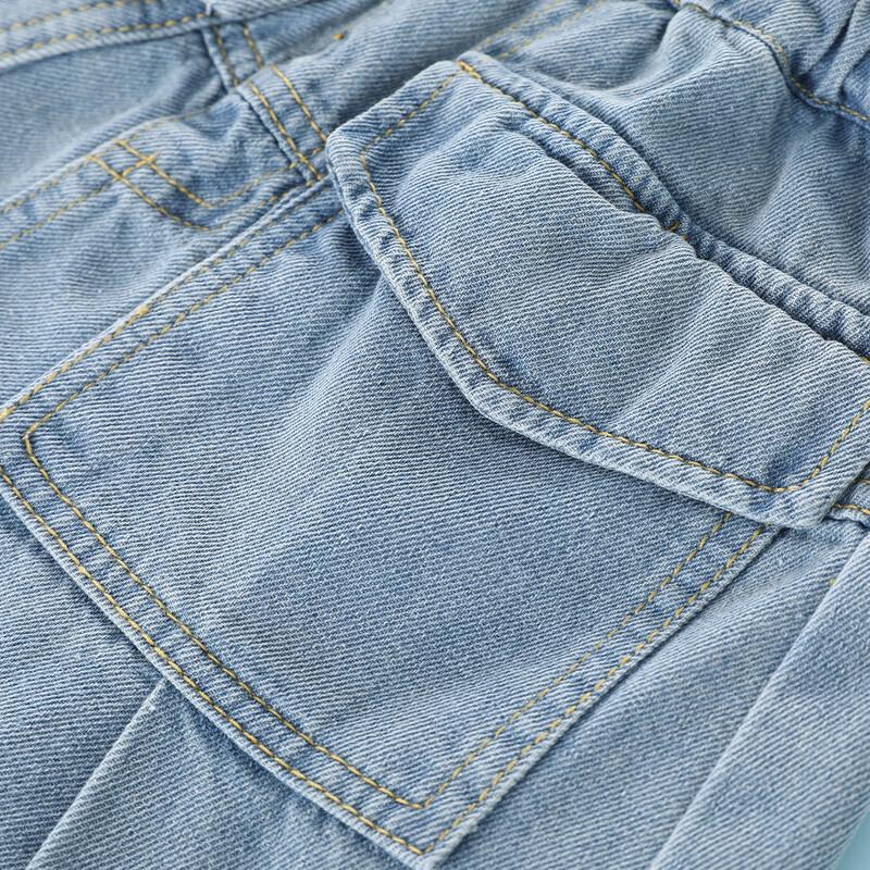 Montagut Girls' Denim Pleated Short Skirt