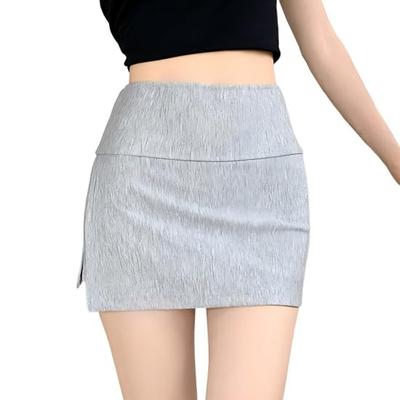 Syvent White Mini with Available In 6 Colors Women's Skirt, High-Waisted, Slit, A-Line, Stylish, Leg-Lengthening, Innerwear, (Product Code 12F013)