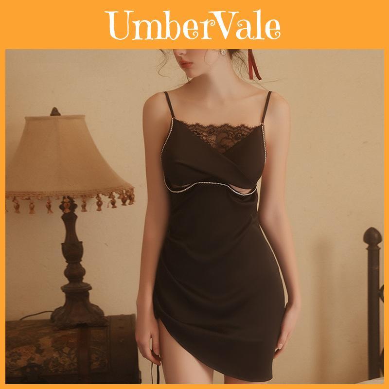 Ladies Short Sleep Dress With Silklike Fabric Thin And Breathable Sleepwear For Home Use