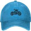 Berretto da Baseball Grafico per Motociclisti Stile Denim Lavato Vintage Berretto da Papà Regolabile per Uomini Donne