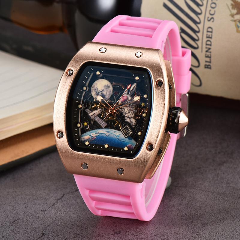 2025 New Barrel-shaped Space Astronaut Luminous Hollow Tourbillon Fashion Men's Quartz Watch