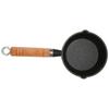 Frying Pan Cast Iron Skillet Drip Spouts Wooden Handle Stain Resistant Quick Heat Easy To Clean Cook Pan