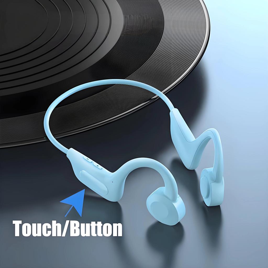 Bone Conduction Bluetooth Headphones 128G Card Air conduction Painless IPX8 Waterproof Ear-hanging Sports Earphones With Mic