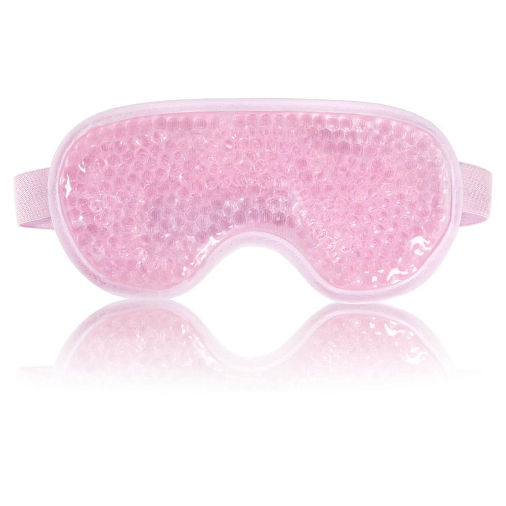 CatMoz Gel Cooling Eye Relaxes Helps and Reduces Hot and 5 Colors Mask, Eyes, Sleep, Puffiness, Cold, Reusable, (Pink)