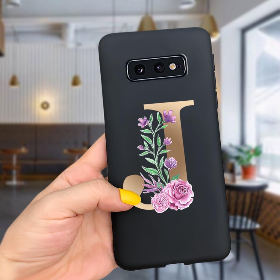 Cute Letters Cover For Samsung Galaxy S10 Plus Case S10 S10e Soft Silicone Phone Back Case For Samsung S10 S10e S10+ Cover Coque