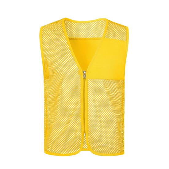 Adults Volunteer Vest Waiter Bartender Work Uniform Event Activity Sleeveless Jacket Supermarket Zipper