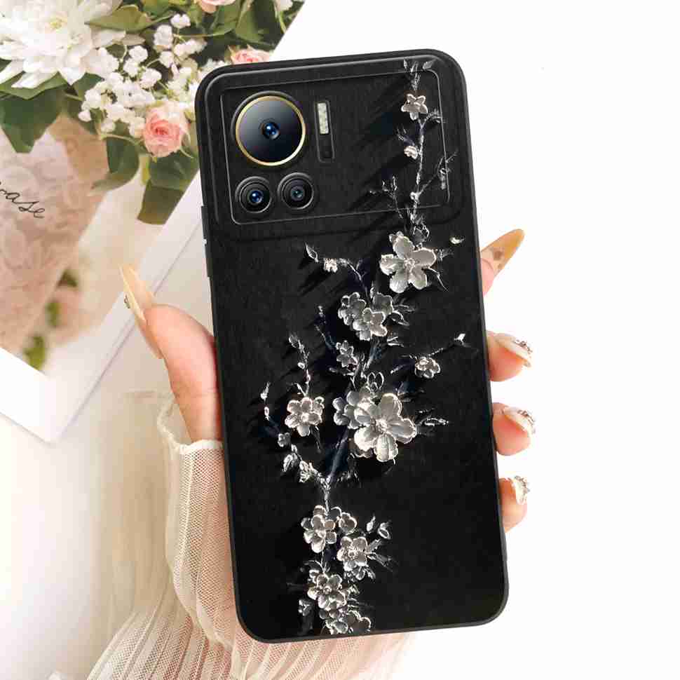 For Infinix Note 12 VIP Case Cute Cat Cartoon Flower Silicone Cover For Infinix Note12 VIP 12 Vip X672 6.7" Phone Cases Coque